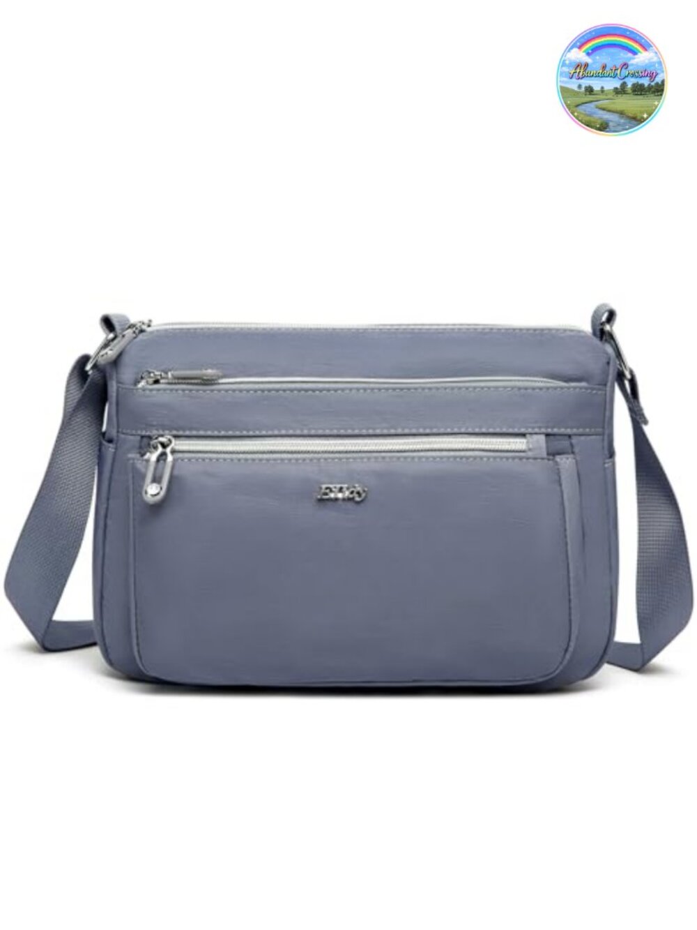 ETidy Casual Nylon Shoulder Bag Lightweight Waterproof Zip Pockets